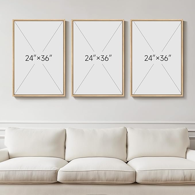 Large 3D Textured Framed Boho Neutral Abstract Wall Art for Living Room, 3 Piece Modern Paintings Artwork for Walls, Minimalist Beige White Geometric Pictures for Bedroom Hallway Office Wall Decor 24x36 In - Image 7
