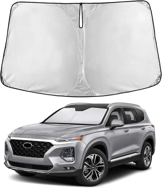 EcoNour Windshield Sunshade Compatible for Hyundai Santa Fe 2013-2016 2017 2018, Sun Visor for Front Windshield & Window Sun Shade Cover, UV Heat Blocker & Protector, Car Accessories by EcoNour