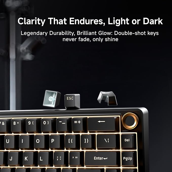 DIERYA DK68E 60% Mechanical Gaming Keyboard, Hot-Swappable, Wired, Black | Gasket Mount, Pre-Lubed Linear Switches, 5-Layer Foam, Programmable, Volume Knob, RGB Backlight, Double-Shot Keycaps - Image 6