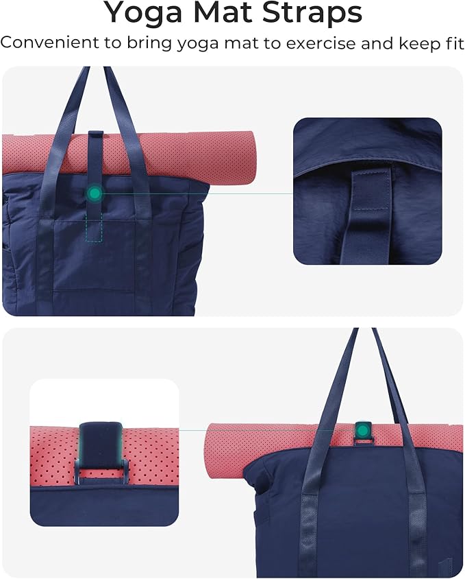 BAGSMART Tote Bag for Women, Tote Bag with Zipper Work Tote with Compartments Nurse Shoulder Hanbag for Travel, Gym - Image 5