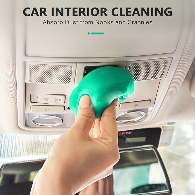 TICARVE Cleaning Gel for Car Detailing Car Cleaning Putty Auto Detailing Gel Detail Tools for Car Interior Cleaner Kit Car Vent Cleaner Automotive Car Cleaner Green - Image 2