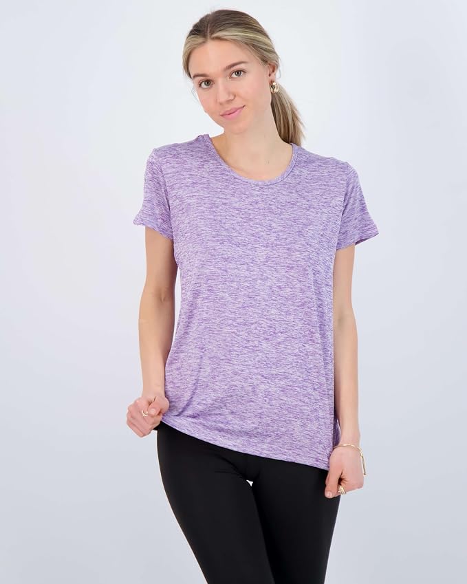 5 Pack Women's Dry Fit Short Sleeve Athletic Gym Workout Running Tops | Available in Plus Size, Exercise, Sports, Fitness, Quick Dry, Cooling, Moisture Wicking, Loose Basic Tees, Yoga, Pilates - Image 2