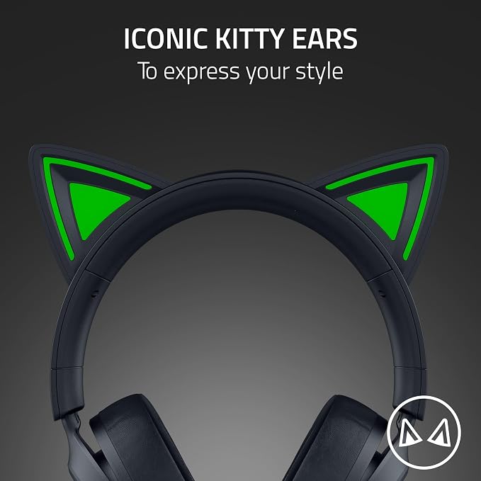 Razer Kraken Kitty V3 X Wired Gaming Headset, Kitty Ears, Black | HyperClear Cardioid Mic, 40 mm Drivers, 7.1 Surround Sound, Comfy Ear Cushions, Cross-Platform via 3.5mm PC, PS5, Xbox - Image 2