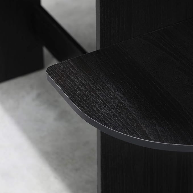 Furinno COMPACT Desk, 28.5" Wide Gaming Desk with Shelves, Computer Desk with Book Shelf, Office Desk for Home Office, Study Room, Dorm, Bedroom, Americano - Image 8