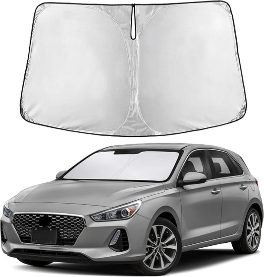 EcoNour Windshield Sunshade Compatible for Hyundai Elantra 2017-2018 2019 2020, Sun Visor for Front Windshield & Window Sun Shade Cover, UV Heat Blocker & Protector, Car Accessories by EcoNour