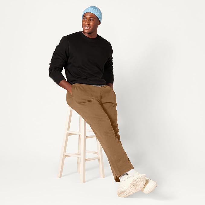 Amazon Essentials Men's Relaxed Straight Leg Fleece Open Bottom Sweatpant (Available in Big & Tall) - Image 9