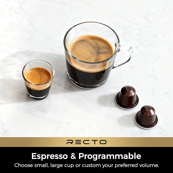 CHULUX RectoCafé Espresso Coffee Machine for Nespresso Original Pod, Gray | Extra Mini Design, 20 Bar Professional Italian Pump, Food-Grade Materials, Quiet with Low-Vibration Brewing for Home & Office - Image 8