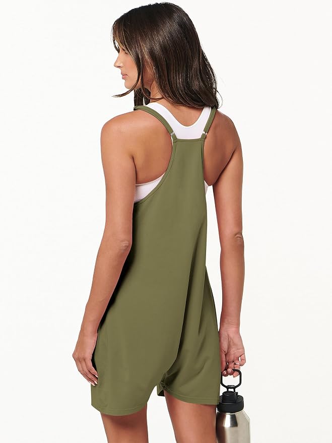 ANRABESS Womens Rompers Summer Casual Loose Sleeveless Overalls Spaghetti Strap Shorts Jumpsuit 2026 Beach Vacation Clothes - Image 6