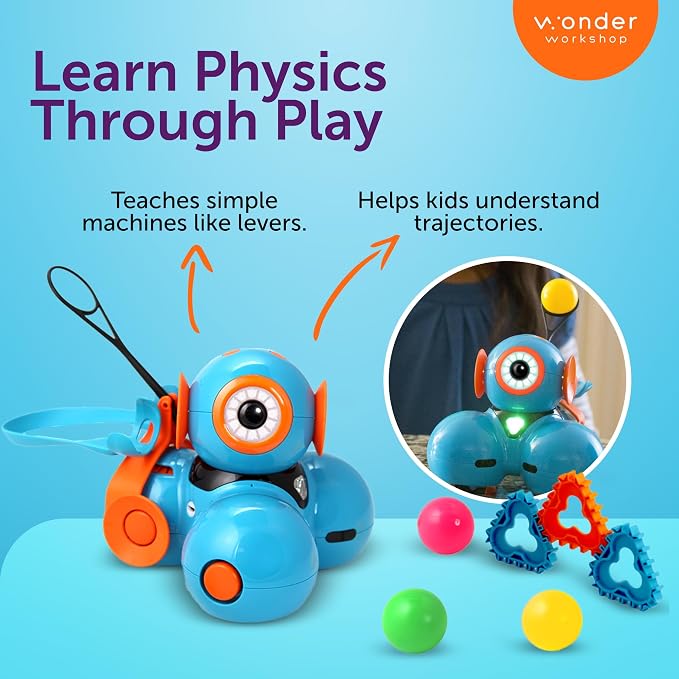 Wonder Workshop Dash Robot Wonder Pack – Coding Educational Bundle for Kids 6+ – Free STEM Apps with Instructional Videos - Launcher Toy, Sketch Kit Drawing, Gripper Building - Image 6