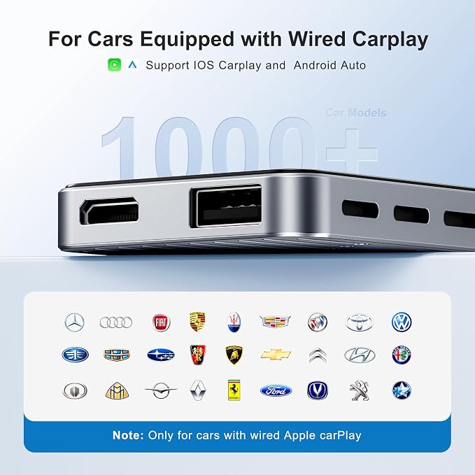 AI Box CarPlay, 3-in-1 Wireless CarPlay Adapter & Android Auto for OEM Wired Cars, Built-in Netflix/YouTube for Streaming, 5.8GHz WiFi, Convert Wired to Wireless, Plug & Play （4GB RAM+32GB ROM） - Image 6
