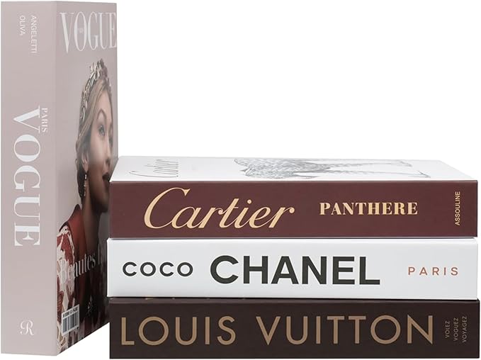 PROBENEX 4-7 Pieces Fashion Decorations Book Set. Premium Aesthetic Faux Books for Room Decor. (4) | Refined Modern Look - Not Real, No Pages Inside - Arrives Flat, Tool-Free 2-Min Setup by PROBENEX-Elevateyourhomedecor