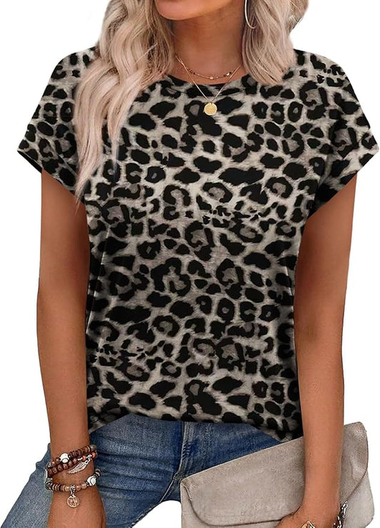 Alaroo Womens Summer Tops Short Sleeve Shirts Crew Neck Tshirt Cute Trendy Tunic Blouses (S-3XL) by Alaroo