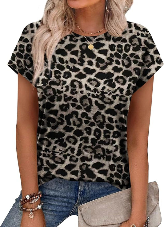 Alaroo Womens Summer Tops Short Sleeve Shirts Crew Neck Tshirt Cute Trendy Tunic Blouses (S-3XL) by Alaroo
