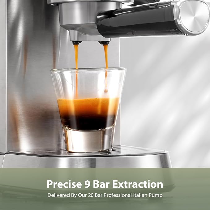 Gevi 20 Bar Compact Espresso Machine for Home,Latte、Cappuccino Coffee Maker | Removable Water Tank; Include Necessary Accessories; Can Make Americanos; Easy to Clean and Maintain; with Milk Frother; - Image 3