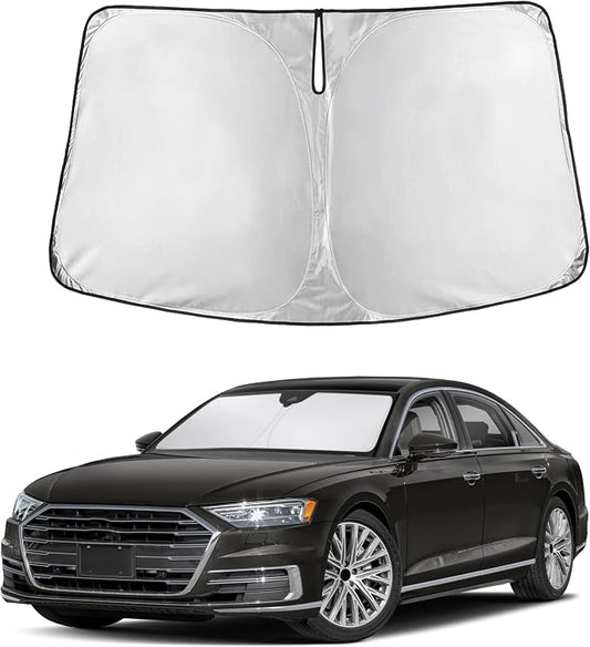 EcoNour Windshield Sunshade Compatible for Audi A8 Model 2019-2024 2025 2026, Sun Visor for Front Windshield & Window Sun Shade Cover, UV Heat Blocker & Protector, Car Accessories by EcoNour