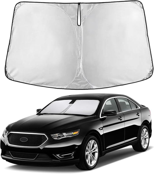 EcoNour Windshield Sunshade Compatible for Ford Taurus 2013-2017 2018 2019, Sun Visor for Front Windshield & Window Sun Shade Cover, UV Heat Blocker & Protector, Car Accessories by EcoNour