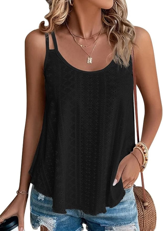 ATHMILE Women's Tank Tops Sleeveless Summer Top Spaghetti Strap Spring Shirt Loose Fit Beach Vacation 2026 Casual by ATHMILE
