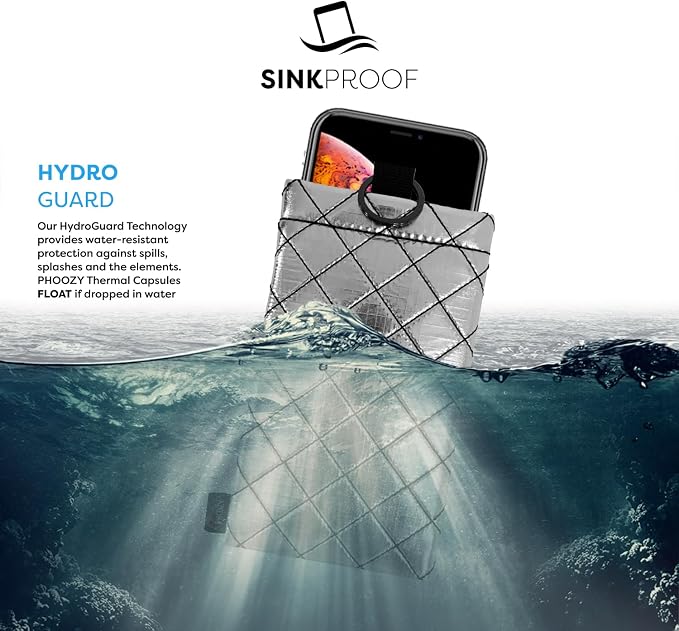 PHOOZY Apollo II Thermal Phone Case with NASA-Derived Technology - Extends Battery Life 4X in Hot or Cold Weather - Military Grade 8-Foot Drop Protection Insulated Pouch - Medium Silver - Image 8