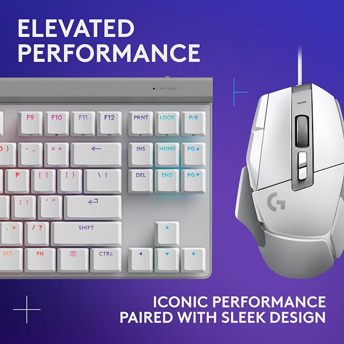 Logitech G502 X Wired Gaming Mouse + G515 TKL Wireless Gaming Keyboard (Tactile) Bundle: White - Image 2