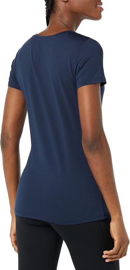 Amazon Essentials Women's Active Quick Dry Tech Stretch Short-Sleeve V-Neck T-Shirt (Available in Plus Size), Pack of 2 - Image 4