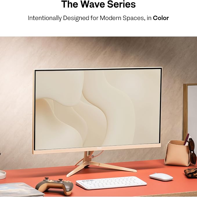 Pixio PX246 Wave Beige 24 inch 120Hz Refresh Rate FHD 1080p Resolution IPS Panel 4ms GTG Response Time Gaming Monitor with Adaptive Sync - Image 2