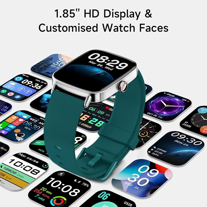 Smart Watch for Men Women, 1.85" HD Smartwatch Compatible iPhone/Samsung/Android (Answer/Make Calls), 100+ Sport Modes Fitness Tracker with Heart Rate/Sleep/SpO2 Monitor, IP68 Waterproof - Image 8