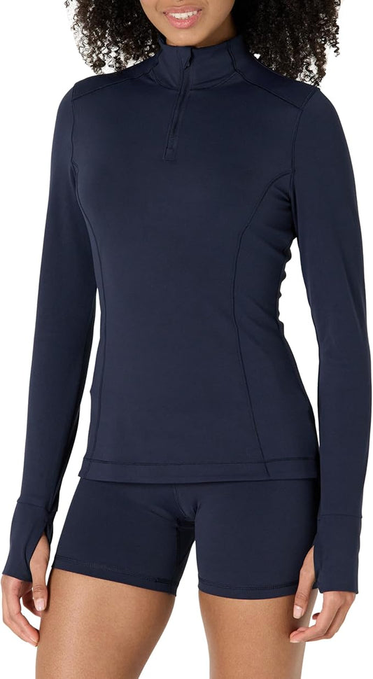 Amazon Essentials Women's Active FormFlex Buttery Soft Slim Fit Quarter Zip Long Sleeve Pullover Jacket by AmazonEssentials