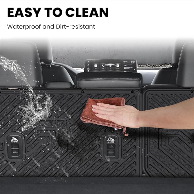LASFIT Rear Seat Back Protector for Honda Passport 2026, All Weather TPE Pet Friendly Custom Fit Passport Second Row Back Seat Cover Mat Liner Accessories, Black - Image 6