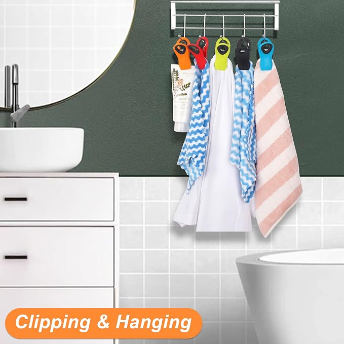 JETMORE 12 Pack Chip Clips Bag Clips, Magnetic Bag Clip for Food Storage | Heavy duty, plastic food clip for chips, snack, kitchen, refrigerator, garden, sewing, fabric, clothes pins - Image 4