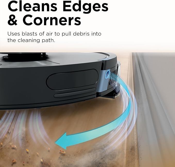 SharkMatrix Plus 2-in-1 Robot Vacuum & Mop, Black/Brass, AV2610WA | Sonic Mopping, Matrix Clean, CleanEdge, HEPA 60-Day Self-Empty Base, 360° LiDAR Mapping, Self-Cleaning Brushroll, Wi-Fi - Image 5