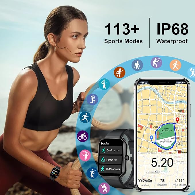 Smart Watch for Men Women (Answer/Make Call), Fitness Watch with Heart Rate/Sleep Monitor/Pedometer/Calories,2026 New Smartwatch IP68 Waterproof,113+ Sports Modes, Activity Tracker for Android iOS - Image 7