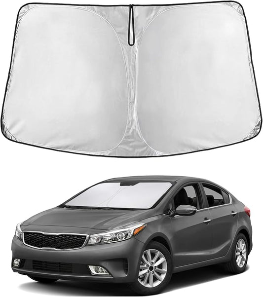 EcoNour Windshield Sunshade for Kia Forte 2019-2023 2024 2025, Sun Visor for Front Windshield & Window Sun Shade Cover, UV Heat Blocker & Protector, Car Accessories by EcoNour