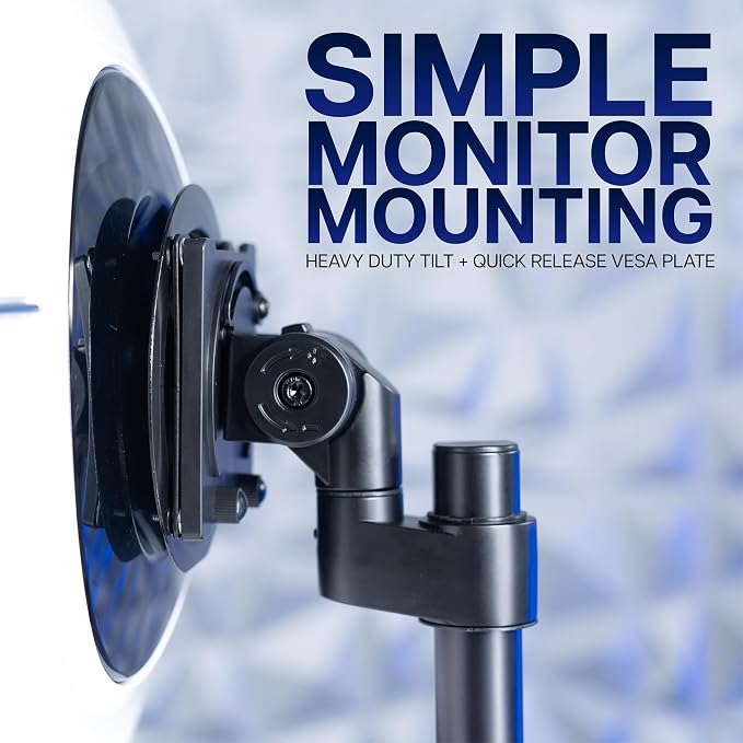 VIVO Clamp-on Single Ultra Wide Monitor Desk Mount, Low Profile Heavy Duty Adjustable Stand for 1 Ultrawide Screen up to 57 inches, 59.4 lbs Capacity, Black, STAND-V157C - Image 8