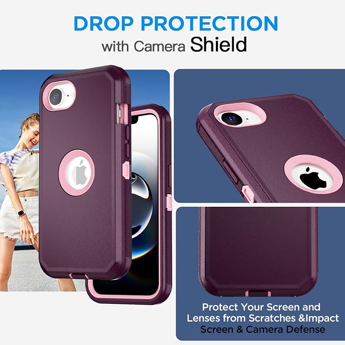 AICase for iPhone 17e/iPhone 16e Case 2026,Heavy Duty Drop Protection Full Body Rugged Shockproof/Drop Proof/Dust Proof Military Protective Tough Durable Cell Phone Cover for iPhone 17e/16e 6.1_4 - Image 2