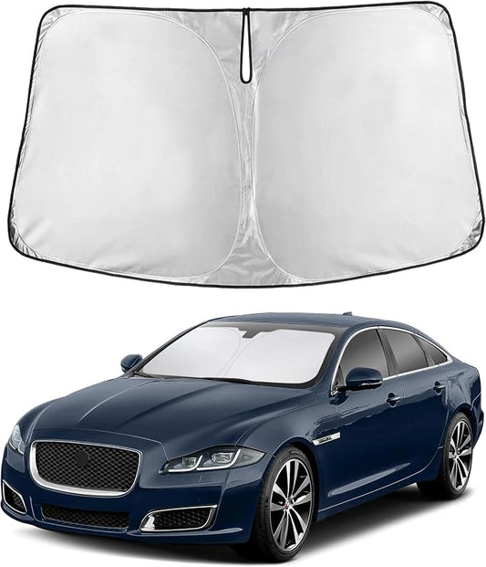 EcoNour Windshield Sunshade Compatible for Jaguar XJ 2010-2017 2018 2019, Sun Visor for Front Windshield & Window Sun Shade Cover, UV Heat Blocker & Protector, Car Accessories by EcoNour