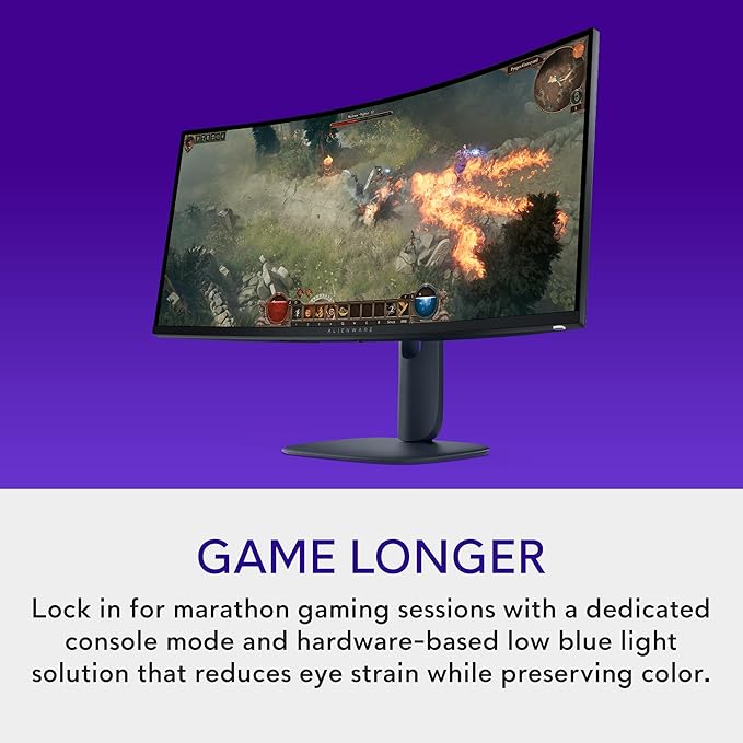 Alienware 34 Curved Gaming Monitor – AW3425DWM - 34-inch WQHD 180Hz 1ms Display, 1500R, AMD FreeSync Premium, VESA AdaptiveSync. - Image 5