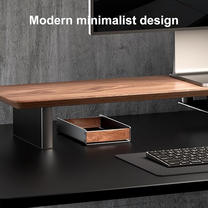 UPERGO Desk Tray Organizer Drawer for Home Office, Walnut Desk Organizer Tray for Keys, Pen, Watch - Image 7
