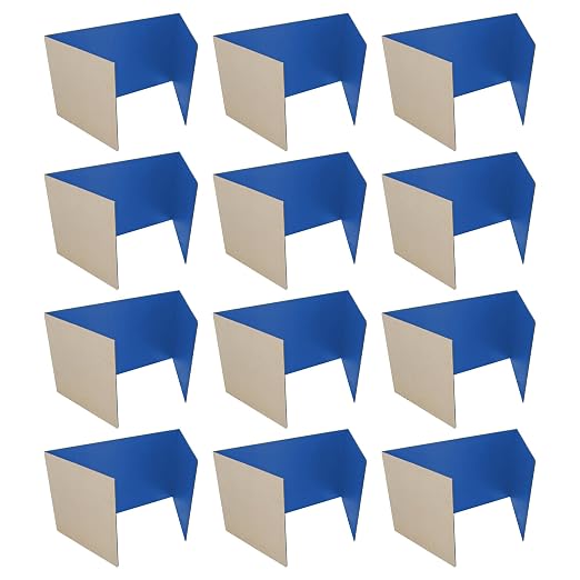 Flipside Products 18”x 48” Blue Study Carrel, Privacy Boards, Student Privacy and Focus Booth for The Classroom, Desk Divider Cubby for Tests, Made in USA - 12 Pack - Image 5
