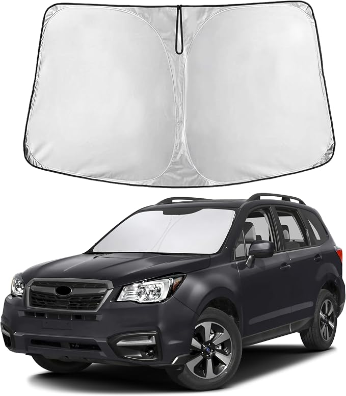 EcoNour Windshield Sunshade Compatible for Subaru Forester 2014-2016 2017 2018, Sun Visor for Front Windshield & Window Sun Shade Cover, UV Heat Blocker & Protector, Car Accessories by EcoNour