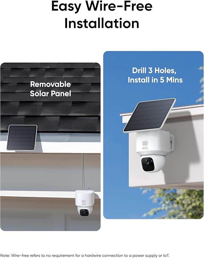 eufy Security SoloCam E30, 4-Cam Pack Kit, Security Cameras Wireless Outdoor, Solar Camera Outdoor Wireless, 360° Pan, AI Tracking, 2K Clarity, No Monthly Fee, Built-in Local Storage (Up to 16TB) - Image 6