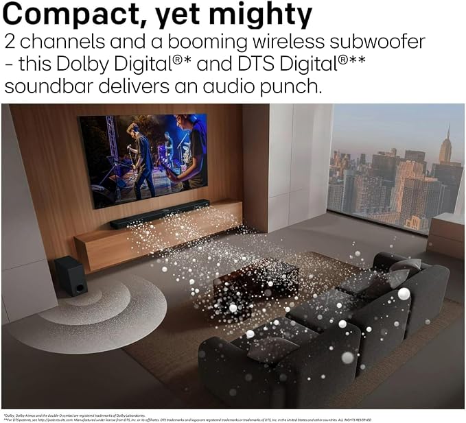 LG S40T 2.1 ch.Soundbar with Wireless Subwoofer, TV Synergy, Wow Interface, AI Sound Pro - Image 3