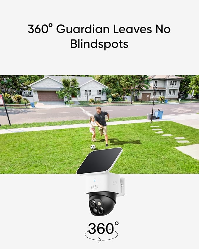 eufy Security SoloCam S340 2-Cam Kit (HomeBase S380), Solar Security Camera, Wireless Outdoor Camera, 360° Pan and Tilt, No Blind Spots, No Monthly Fee, Built-in Local Storage (Up to 16TB) - Image 4