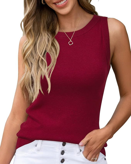 Arach&Cloz Women's Wool Blend Sweaters Non See Through Summer Business Casual Tank 2026 by ArachClozFocusonQuality