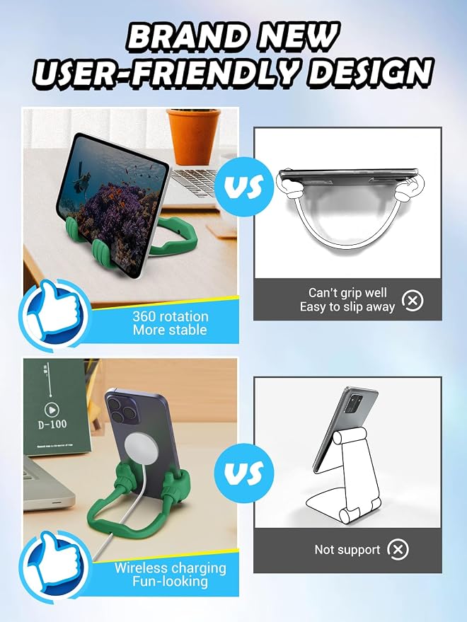 Stocking Stuffers for Teens Boys Girls Cell Phone Holder Mens Women Gifts | Thumbs Up Phone Stand, Gifts for Adults Kids Teenager Children Husband Wife Dad Mom, Cool Gadgets, Santa Gift for Christmas - Image 5