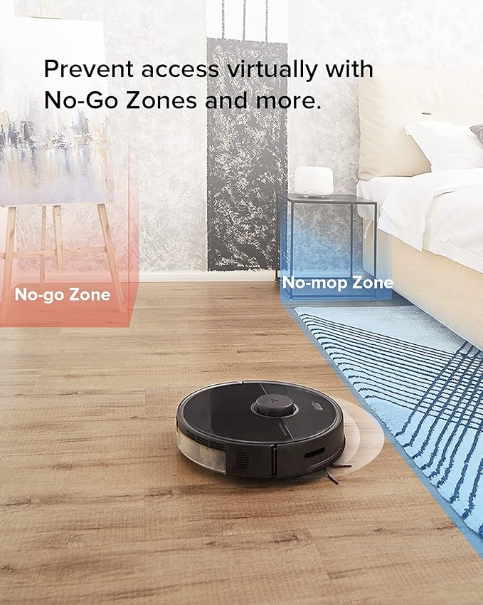 roborock S5 MAX Robot Vacuum and Mop Cleaner, Self-Charging Robotic Vacuum, Lidar Navigation, Selective Room Cleaning, No-mop Zones, 2000Pa Powerful Suction, 180mins Runtime, Works with Alexa - Image 5