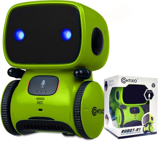 Contixo R1 Kids Robot Toy, Mini Electronic Robot with Lights, Music, Dancing, Touch Sensor, Educational Toy for Boys Girls Ages 3-8 by Contixo