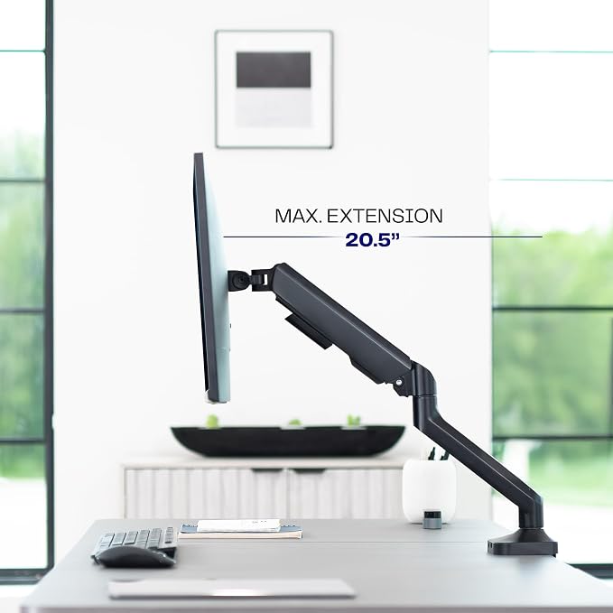 VIVO Heavy Duty Ultrawide Monitor Tension Arm for up to 40 inch Screens, Holds 26.4 lbs, Premium Desk Mount Stand, Black, STAND-V100O - Image 6