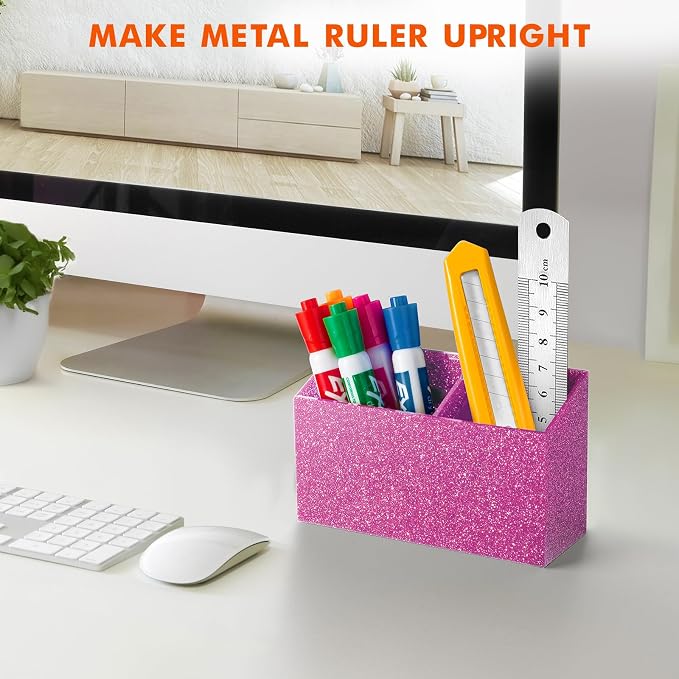 BEYGORM Magnetic Dry Erase Marker Holder for Whiteboard & Refrigerator | Non-slip Acrylic Pen Holder for Classroom, Fridge Magnet, Locker Organizer Accessories, Teacher & School Supplies(Blue) - Image 6