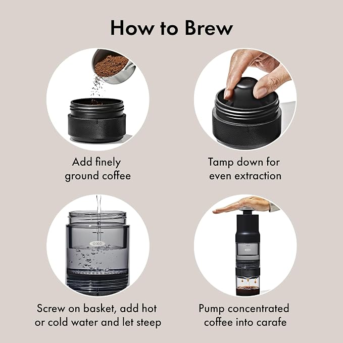 OXO Brew Portable Rapid Coffee Brewer | Reusable Filter, Small, Quick Brew in 5 Minutes or Less, Easy-Clean Carafe, Hot or Cold - Image 12
