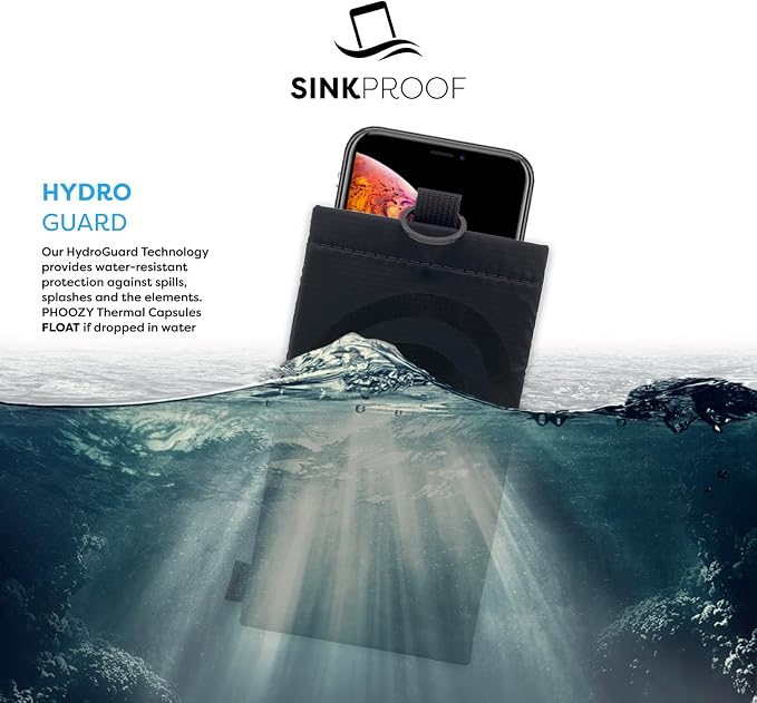 PHOOZY Apollo II Thermal Phone Case with NASA-Derived Technology - Extends Battery Life 4X in Hot or Cold Weather - Military Grade 8-Foot Drop Protection Insulated Pouch - Medium Black - Image 8
